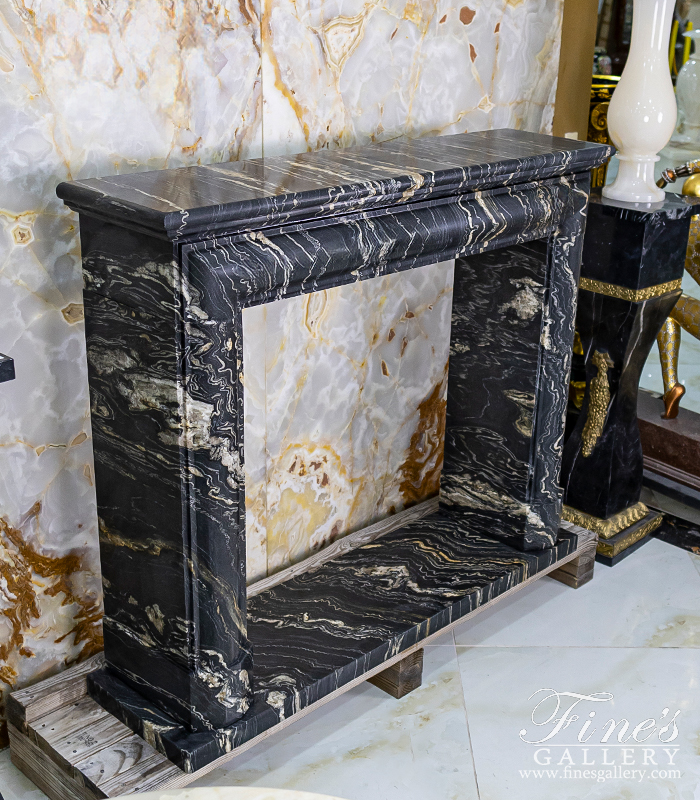 Marble Fireplaces  - Bolection Style Mantel With Shelf In Tropical Storm Quartz - MFP-2615